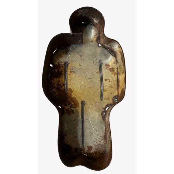 Vintage Rusty Metal Boy Girl Cookie Cutters Rustic Decor Bathroom Symbol - Picture 5 of 6